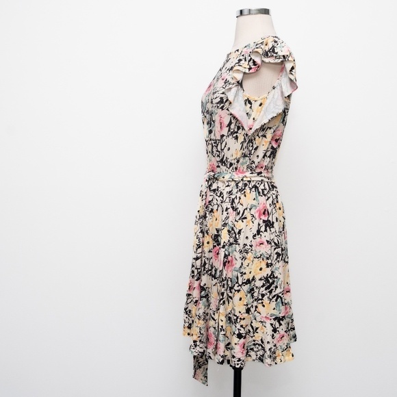 Lauren Ralph Lauren. New! Knit Floral‎ Ruffle Sleeve Dress. - Picture 6 of 12